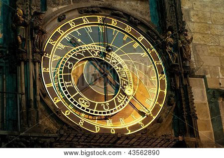 Prag astronomiske ur Orloj, i den gamle by i Prag