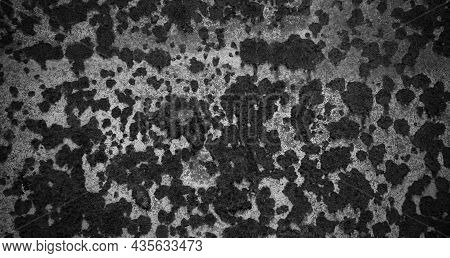 The Texture Of The Old Rusty Metal. Rust Spots And Streaks On The Surface Of Light Metal. Metal Rust
