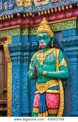 Statua di Hanuman al tempio di Sri Krishnan, Singapore