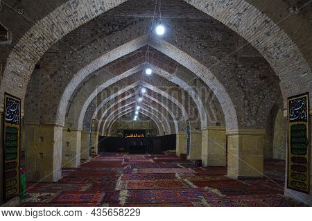 Derbent, Russia - September 27, 2021: Interior Of The Medieval Juma Mosque