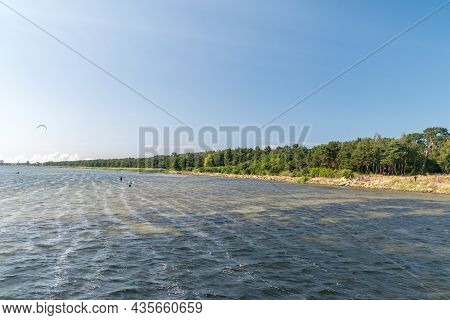Coastline Along Baltic Sea In Jurata At Summer Time. Jurata Is A Popular Polish Seaside Resort.