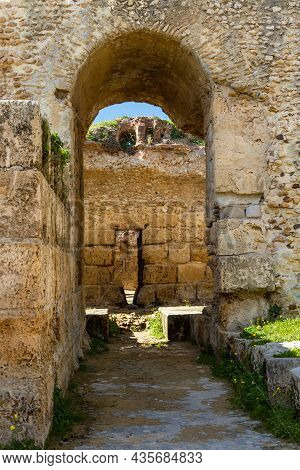 Ruins Of Carthage. Ruins Of Antonines Thermal Baths At Carthage. Tunisia, Africa