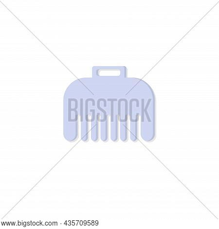 Hair Clamp Isolated Illustration. Hair Clamp Flat Icon On White Background. Hair Clamp Clipart.