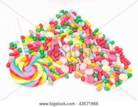 farbigen Bonbons