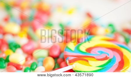 farbigen Bonbons
