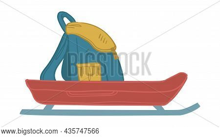Sledges With Rucksack, Sled With School Backpack