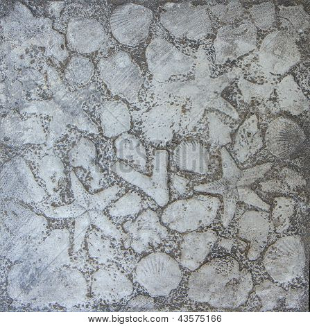 Motif de la mer dans la roche