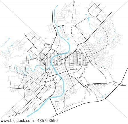 Orel City Map - Town Streets On The Plan. Map Of The Scheme Of Road. Urban Environment, Architectura