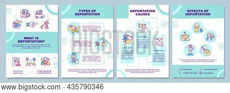 What Is Deportation Brochure Template. Types And Causes. Flyer, Booklet, Leaflet Print, Cover Design
