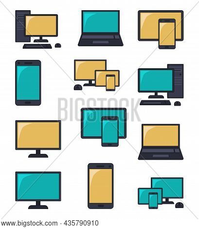 Colorful Catron Multi Platform Icon Element Collection