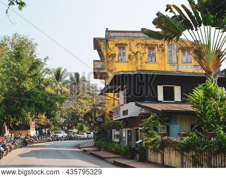 Architecture Of Ancient Town In Luang Phrabang, Laos