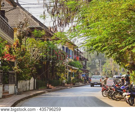 Architecture Of Ancient Town In Luang Phrabang, Laos