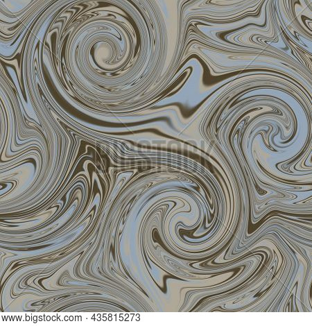Seamless Twirly Swirly Abstract Liquid Marble Surface Pattern Design For Print