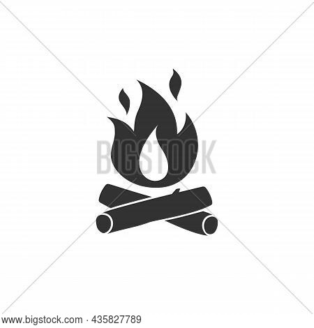 Bonfire Icon Isolated On White Background. Bonfire Vector Logo. Flat Design Style. Modern Vector Pic
