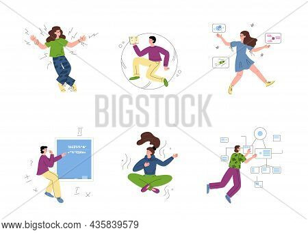 Mbti Person Types Vector Set, Psychology Concept