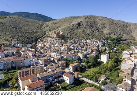 Panoramic View Of Jarque De Moncayo, Aranda Region, Zaragoza Province, Aragon. Spain