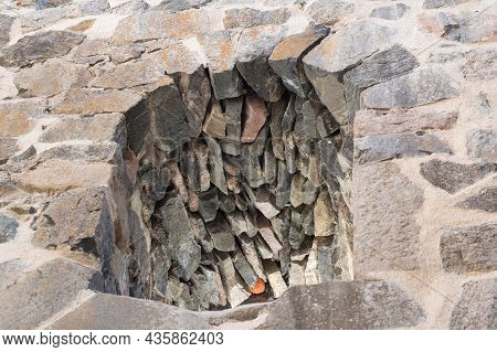 Sweden, Sigtuna - May 31 2019: Detailed View Of Saint Olof Church Ruins On May 31 2019 In Sigtuna, S