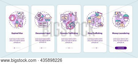 Reasons For Deportation Onboarding Mobile App Page Screen. Legislation Walkthrough 5 Steps Graphic I