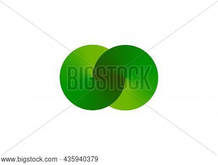 Ecology Sphere Logo Formed By Twisted Green Circles. Vector Design Template Elements For Vegan, Bio,