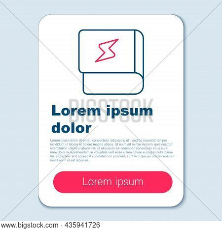 Line Book About Electricity Icon Isolated On Grey Background. Colorful Outline Concept. Vector