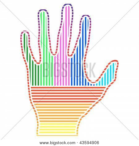 Colored Hand.