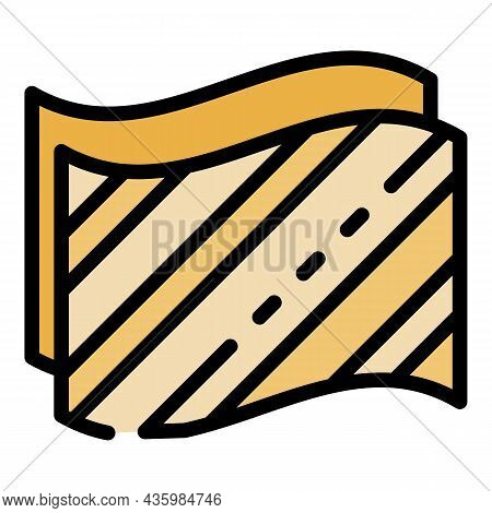 Insulation Material Icon. Outline Insulation Material Vector Icon Color Flat Isolated