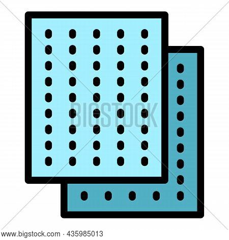 Soundproof Wall Icon. Outline Soundproof Wall Vector Icon Color Flat Isolated