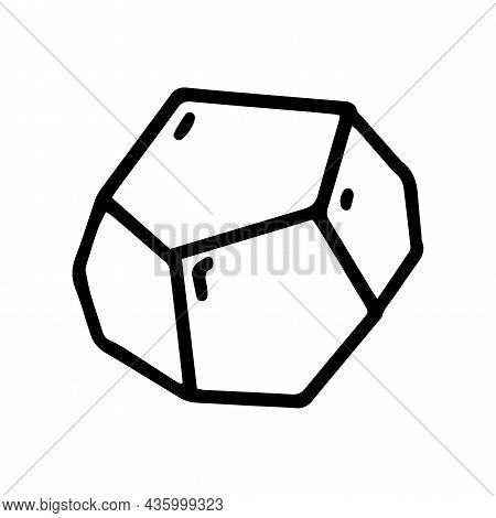 Pentagon Dodecahedron Line Vector Doodle Simple Icon