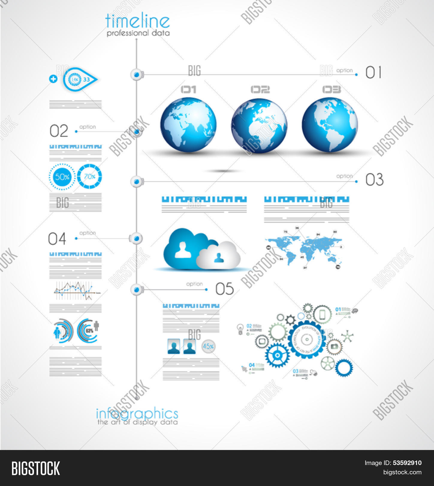Large Visual Timeline Timeline Display Your Vector & Photo (Free Trial) | Bigstock