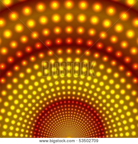 Abstract Background Of Shimmering Circles.luminous Design.neon Effect.vector
