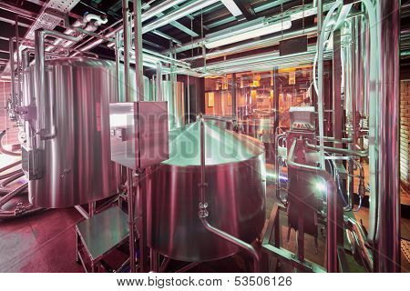 Microbrewery at cafe