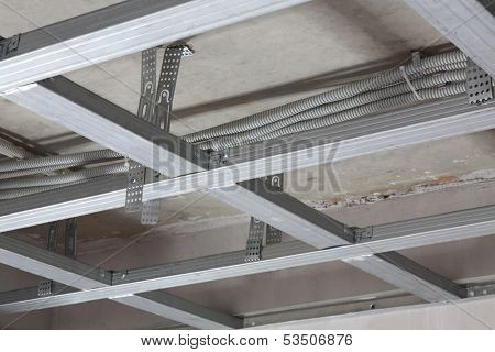 Ceiling frame made of metal profile