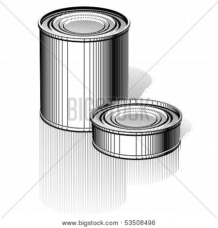 Vector Tincan set