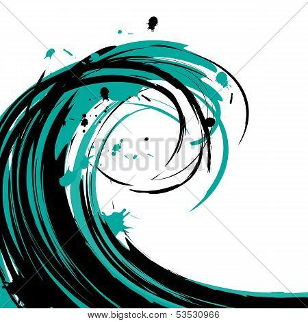 Illustration Painted Wave