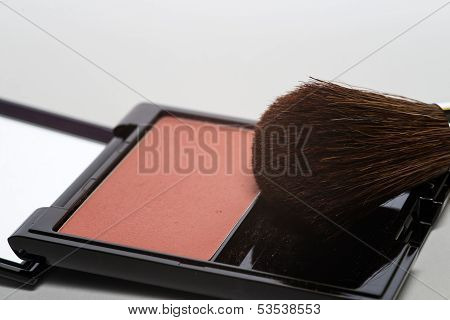 Blusher In A Cosmetics Compact