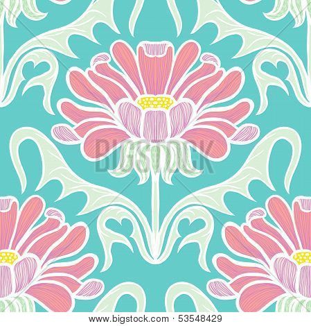 Vintage floral seamless pattern