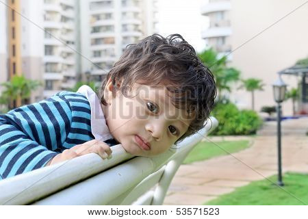 Beautiful Innocent Indian Kid Looking