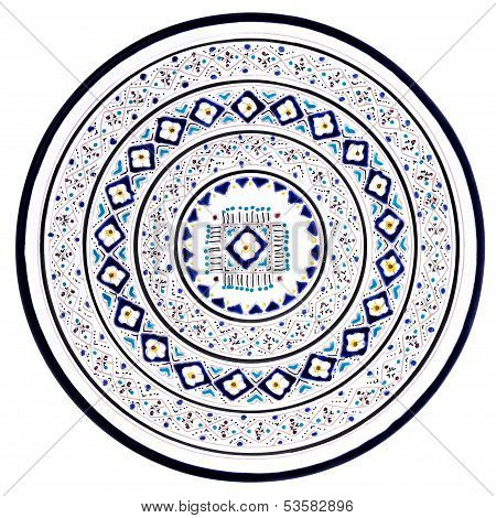 Tunisian Plate With Traditional Pattern