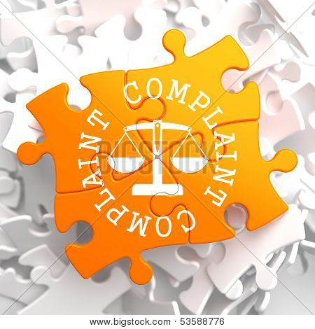 Complaint Concept on Orange Puzzle.