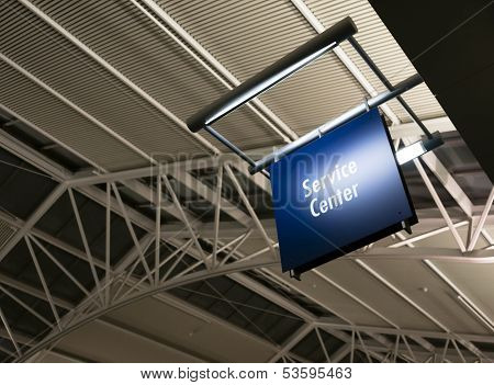 Customer Service Center Sign Marker Public Building Architecture Structure