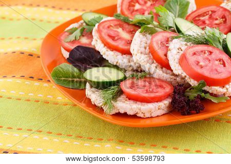 Puffed Rice Crackers Sandwiches