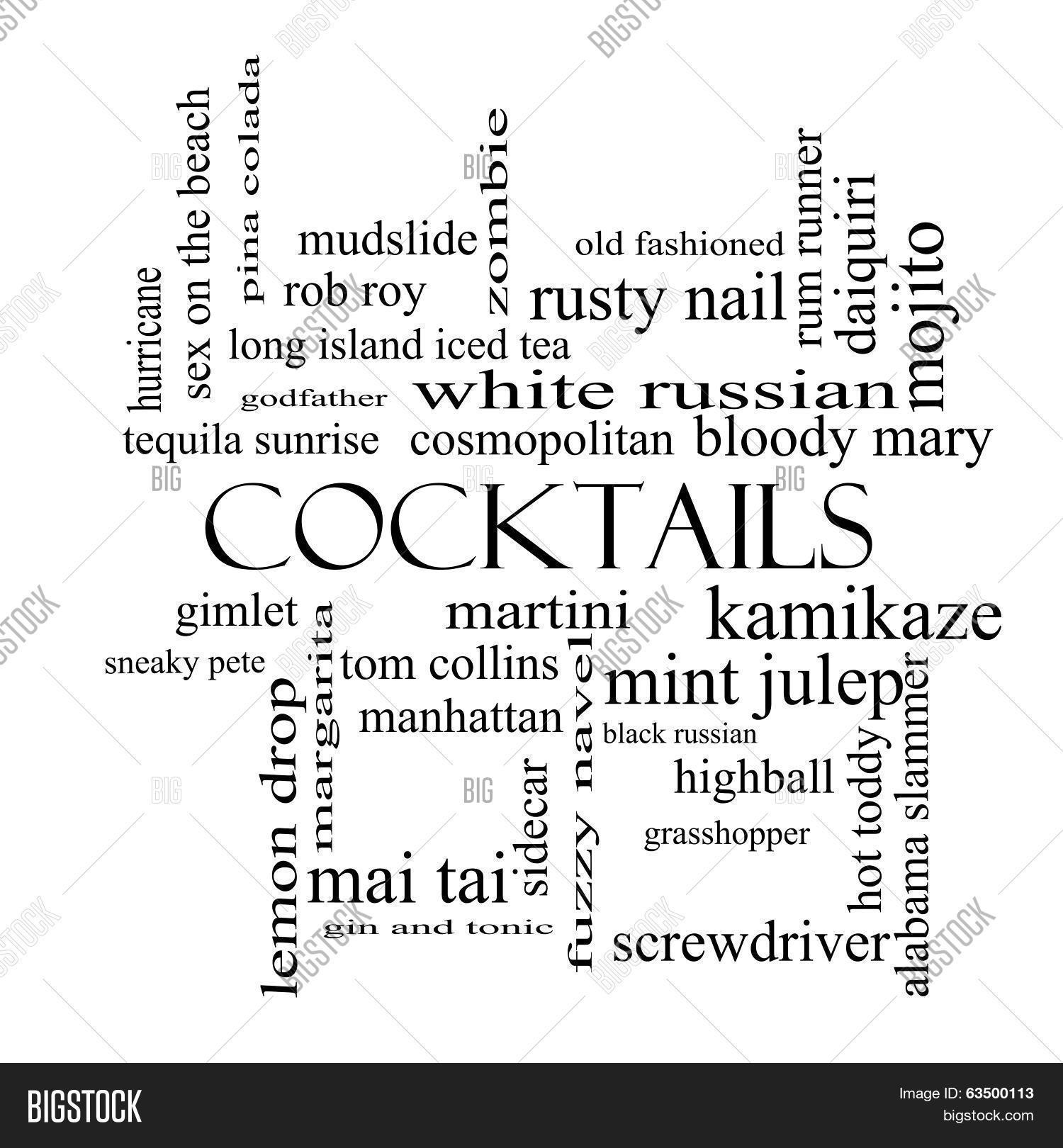 Cocktails Word Cloud Image & Photo (Free Trial) Bigstock