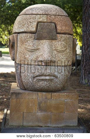 Dreamer dreaming in eight parts by artist Clayton Thiel at public art walk in town of Yountville
