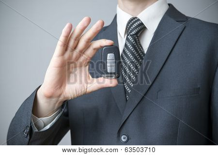 Businessman Using Car Key