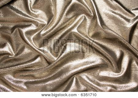 Beautiful Brilliant Silk Wavy Bronze And Gold Fabric