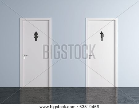 toilet doors for male and female genders