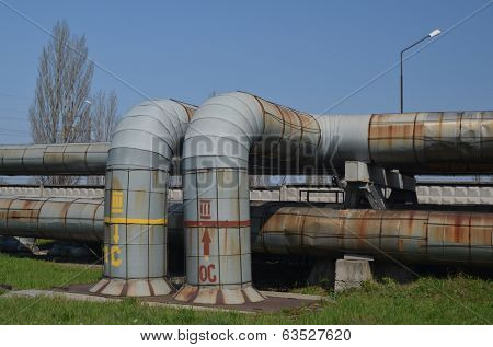 KIEV, UKRAINE -APR 18, 2014: Industrial area.Power plant .April 18, 2014 Kiev, Ukraine 