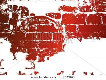 Старые кирпичные стены, окрашенные Белила