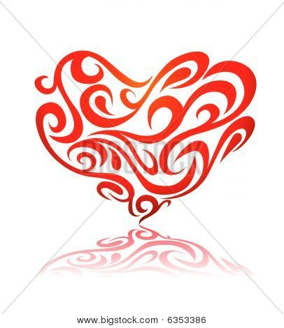 Cuore rosso lucido