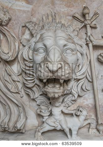 Greek Coat Of Arms With Tiger, Rome, Italy